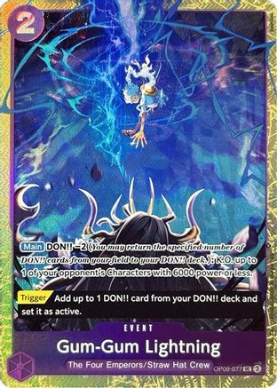 Gum-Gum Lightning (Premium Card Collection -Best Selection Vol. 4-) (OP09-077) - One Piece Promotion Cards Foil - Card Brawlers