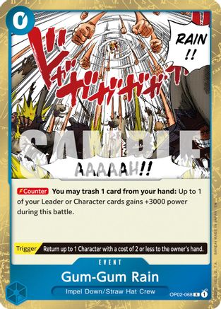 Gum-Gum Rain (Reprint) (OP02-068) - Premium Booster -The Best- Vol. 2 Foil - Card Brawlers