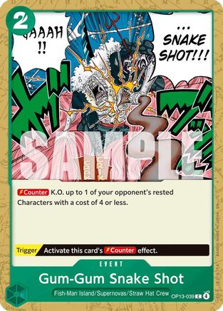 Gum-Gum Snake Shot (OP13-039) - Carrying On His Will - Card Brawlers