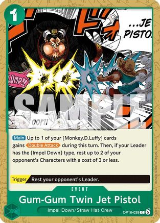 Gum-Gum Twin Jet Pistol (OP16-039) - The Time of Battle - Card Brawlers