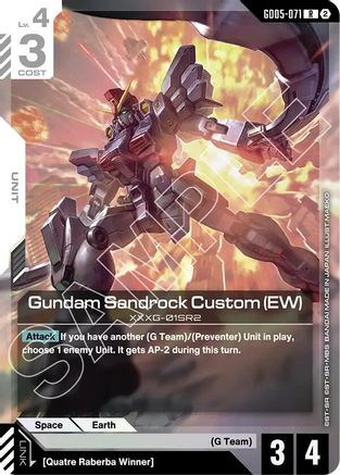 Gundam Sandrock Custom (EW) (GD05-071) - Freedom Ascension Holofoil - Card Brawlers