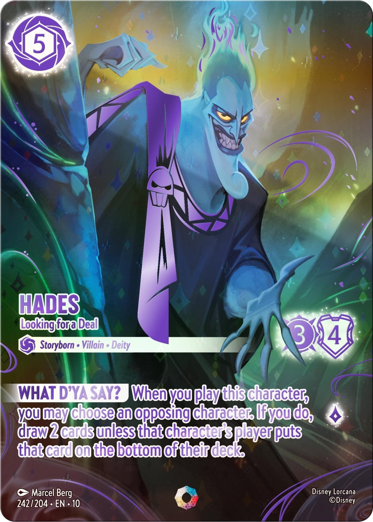 Hades - Looking for a Deal (Iconic) (242/204) [Whispers in the Well] - Card Brawlers