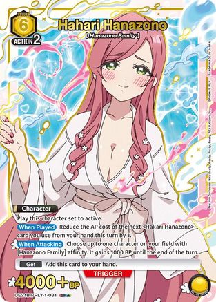Hahari Hanazono (031) (SR*) (UE21BT/RLY-1-031) - UE21BT The 100 Girlfriends Who Really Really Really Really REALLY Love You Foil - Card Brawlers
