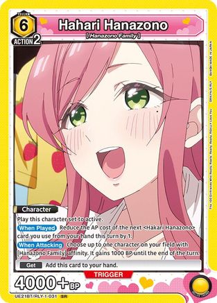 Hahari Hanazono (031) (UE21BT/RLY-1-031) - UE21BT The 100 Girlfriends Who Really Really Really Really REALLY Love You Foil - Card Brawlers