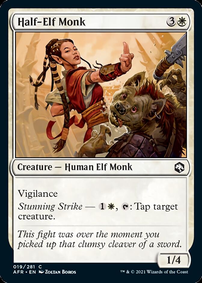 Half - Elf Monk [Dungeons & Dragons: Adventures in the Forgotten Realms] - Card Brawlers