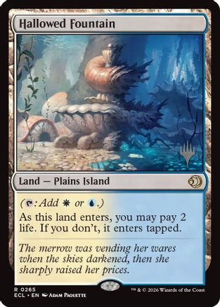 Hallowed Fountain (PPECL-265) - Promo Pack: Lorwyn Eclipsed Foil - Card Brawlers