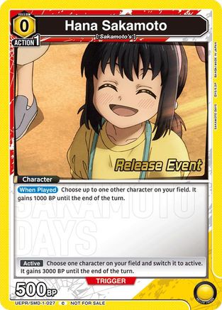Hana Sakamoto (Release Event) (UE19BT/SMD-1-027) - UE19BT SAKAMOTO DAYS Release Event Cards - Card Brawlers