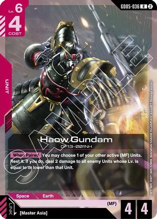 Haow Gundam (GD05-036) - Freedom Ascension Holofoil - Card Brawlers