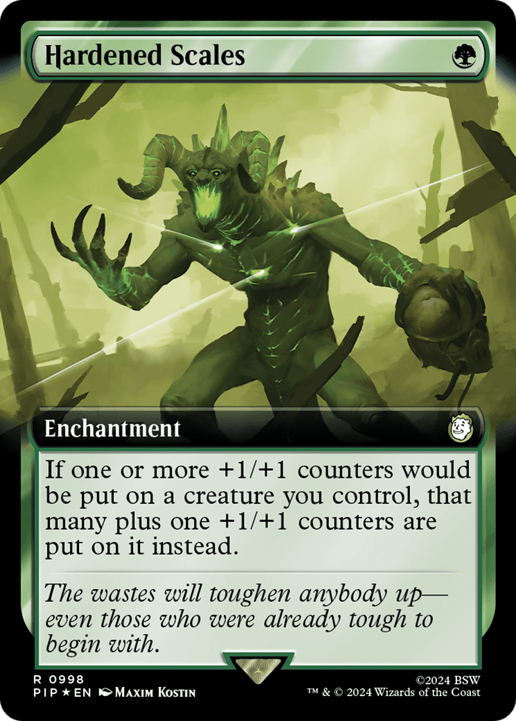 Hardened Scales (Extended Art) (Surge Foil) [Fallout] - Card Brawlers