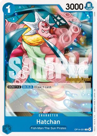 Hatchan (OP14-051) - The Azure Sea's Seven Release Event Cards - Card Brawlers