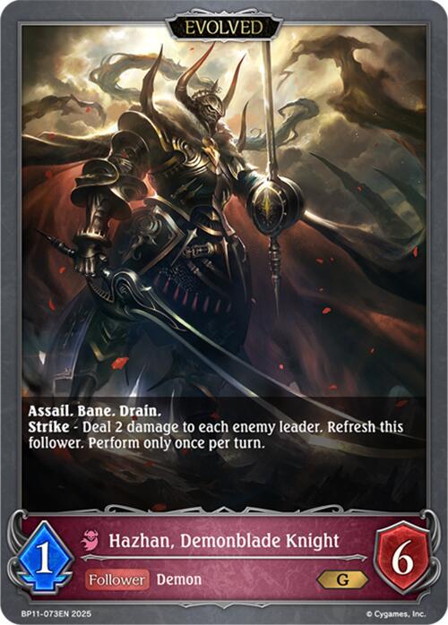 Hazhan, Demonblade Knight (Evolved) (BP11 - 073EN) [Bullet of Fate] - Card Brawlers