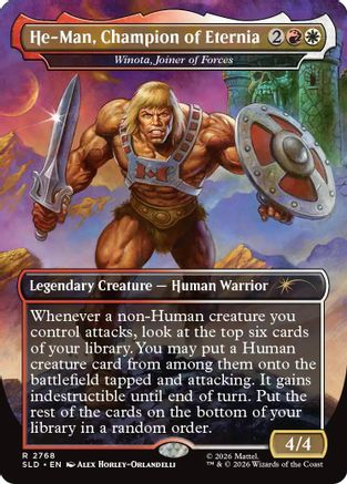 He-Man, Champion of Eternia - Winota, Joiner of Forces (SLD-2768) - Secret Lair Drop Series Foil - Card Brawlers