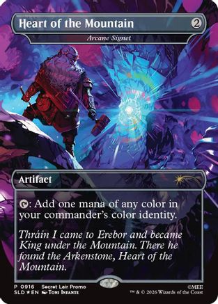 Heart of the Mountain - Arcane Signet (SLD-916) - Secret Lair Drop Series Foil - Card Brawlers