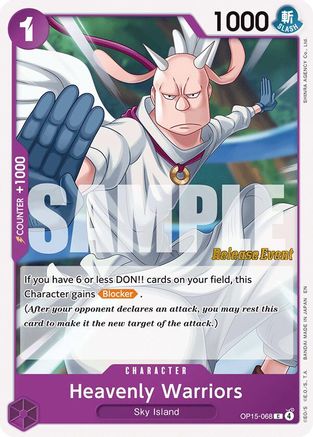 Heavenly Warriors (OP15-068) - Adventure on Kami's Island Release Event Cards - Card Brawlers