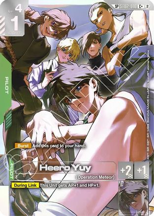 Heero Yuy (C+) (SP) (ST02-010) - Freedom Ascension Holofoil - Card Brawlers