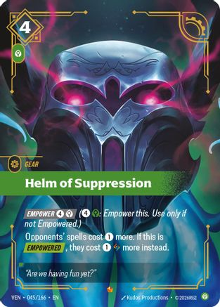 Helm of Suppression (045/166) - Vendetta Foil - Card Brawlers