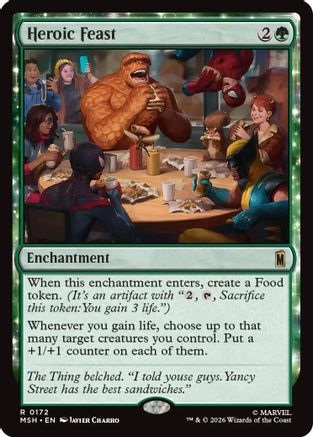 Heroic Feast (MSH-172) - Marvel Super Heroes Foil - Card Brawlers