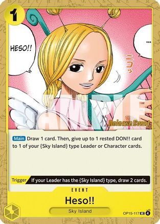 Heso!! (OP15-117) - Adventure on Kami's Island Release Event Cards - Card Brawlers