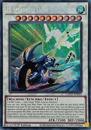 Hi-Speedroid Clear Wing Rider (Secret Rare) (LAVD-ENS33) - Legendary Arc-V Decks 1st Edition - Card Brawlers