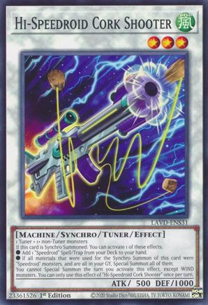 Hi-Speedroid Cork Shooter (LAVD-ENS31) - Legendary Arc-V Decks 1st Edition - Card Brawlers