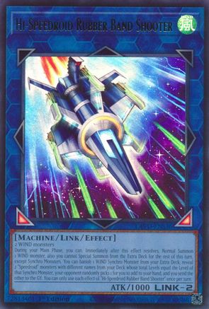 Hi-Speedroid Rubber Band Shooter (UR) (LAVD-ENS36) - Legendary Arc-V Decks 1st Edition - Card Brawlers