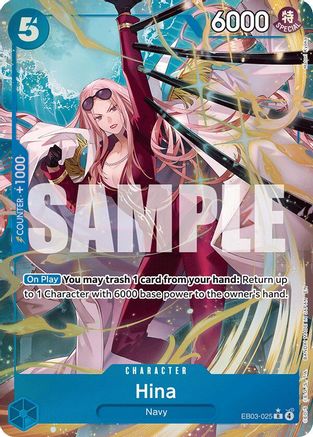 Hina (Alternate Art) (EB03-025) - Extra Booster: One Piece Heroines Edition Foil - Card Brawlers