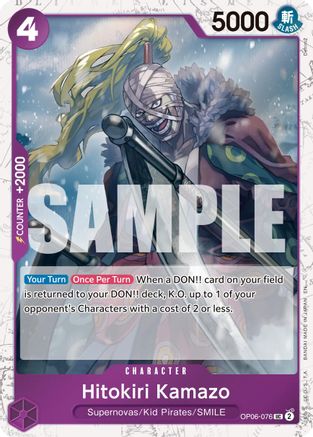 Hitokiri Kamazo (Pirate Foil) (OP06-076) - Premium Booster -The Best- Vol. 2 Foil - Card Brawlers