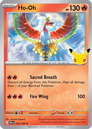 Ho-Oh (012/null) - Holofoil [ME 30th Celebration] - Card Brawlers