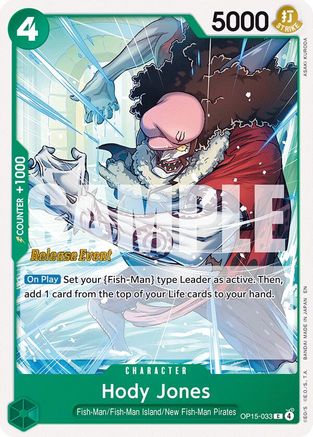 Hody Jones (OP15-033) - Adventure on Kami's Island Release Event Cards - Card Brawlers