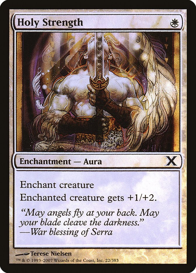 Holy Strength (Premium Foil) [Tenth Edition] - Card Brawlers