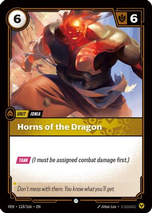 Horns of the Dragon (118/166) - Vendetta Foil - Card Brawlers