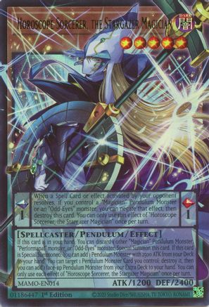 Horoscope Sorcerer, the Stargazer Magician (Extended Art) (MAMO-EN014) - Magnificent Monsters 1st Edition - Card Brawlers