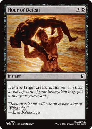 Hour of Defeat (MSH-099) - Marvel Super Heroes - Card Brawlers