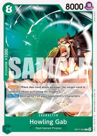 Howling Gab (OP17-024) - The World's Strongest Warriors - Card Brawlers