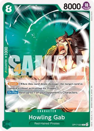 Howling Grab (OP17-024) - The World's Strongest Warriors Release Event Cards - Card Brawlers
