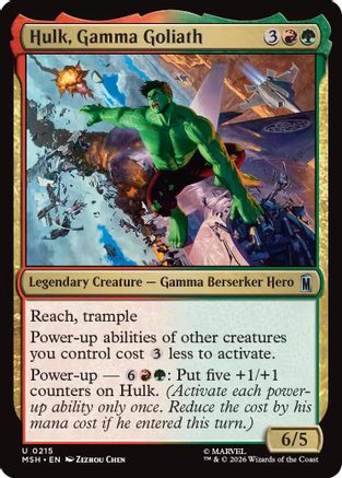 Hulk, Gamma Goliath (MSH-215) - Marvel Super Heroes - Card Brawlers