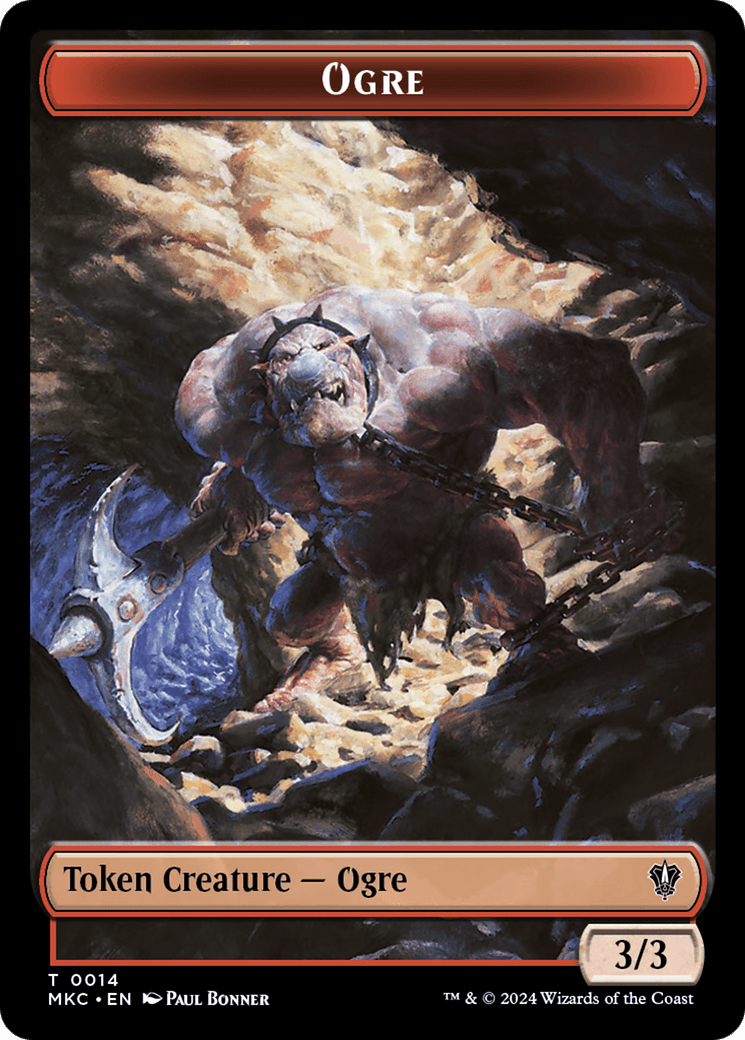 Human // Ogre Double - Sided Token [Murders at Karlov Manor Commander Tokens] - Card Brawlers