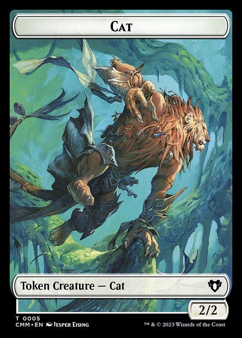Human Soldier // Cat (0005) Double - Sided Token [Commander Masters Tokens] - Card Brawlers