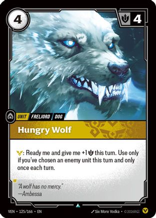 Hungry Wolf (125/166) - Vendetta Foil - Card Brawlers
