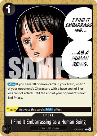 I Find It Embarrassing as a Human Being (OP15-097) - Adventure on Kami's Island - Card Brawlers