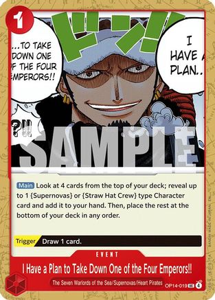I Have a Plan to Take Down One of the Four Emperors!! (OP14-019) - The Azure Sea's Seven - Card Brawlers