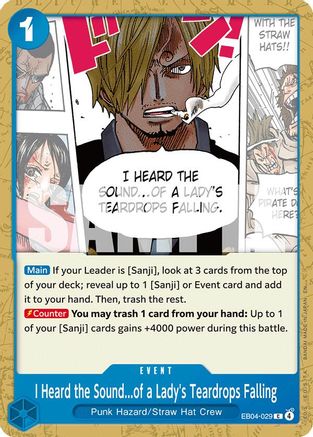 I Heard the Sound...of a Lady's Teardrops Falling (EB04-029) - The Azure Sea's Seven - Card Brawlers