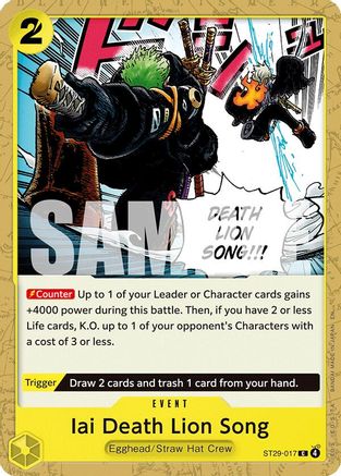 Iai Death Lion Song (ST29-017) - Starter Deck 29: Egghead - Card Brawlers