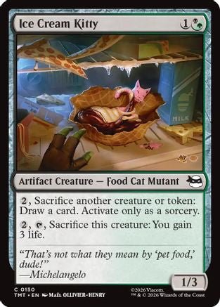 Ice Cream Kitty (TMT-150) - Teenage Mutant Ninja Turtles Foil - Card Brawlers