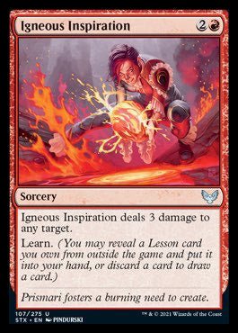 Igneous Inspiration [Strixhaven: School of Mages] - Card Brawlers