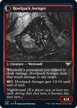 Ill - Tempered Loner // Howlpack Avenger [Innistrad: Double Feature] - Card Brawlers