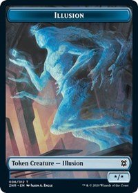 Illusion // Plant Double - Sided Token [Zendikar Rising Tokens] - Card Brawlers