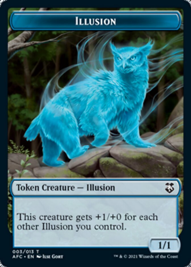 Illusion // Skeleton Double - Sided Token [Dungeons & Dragons: Adventures in the Forgotten Realms Commander Tokens] - Card Brawlers