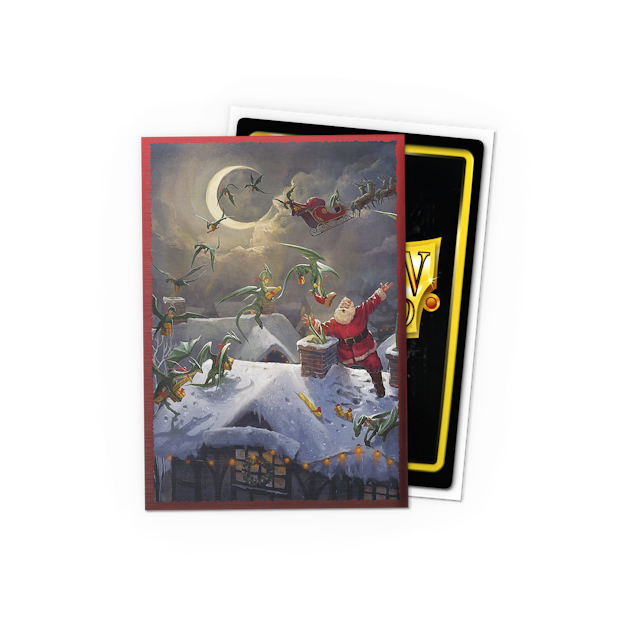 Dragon Shield Brushed Art Sleeves - Christmas ‘Dear Sanno’ 60ct - Card Brawlers | Quebec | Canada | Yu-Gi-Oh!