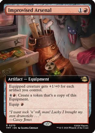 Improvised Arsenal (Extended Art) (TMT-270) - Teenage Mutant Ninja Turtles Foil - Card Brawlers